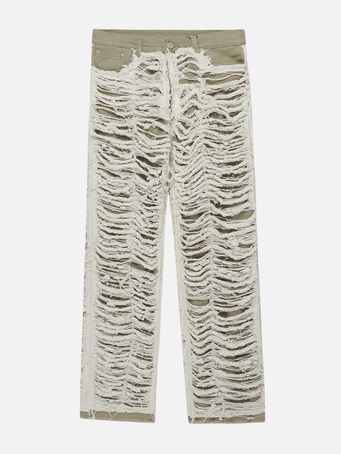 Helmiss - Openwork Broken Hole Jeans- Streetwear Fashion - helmiss.com