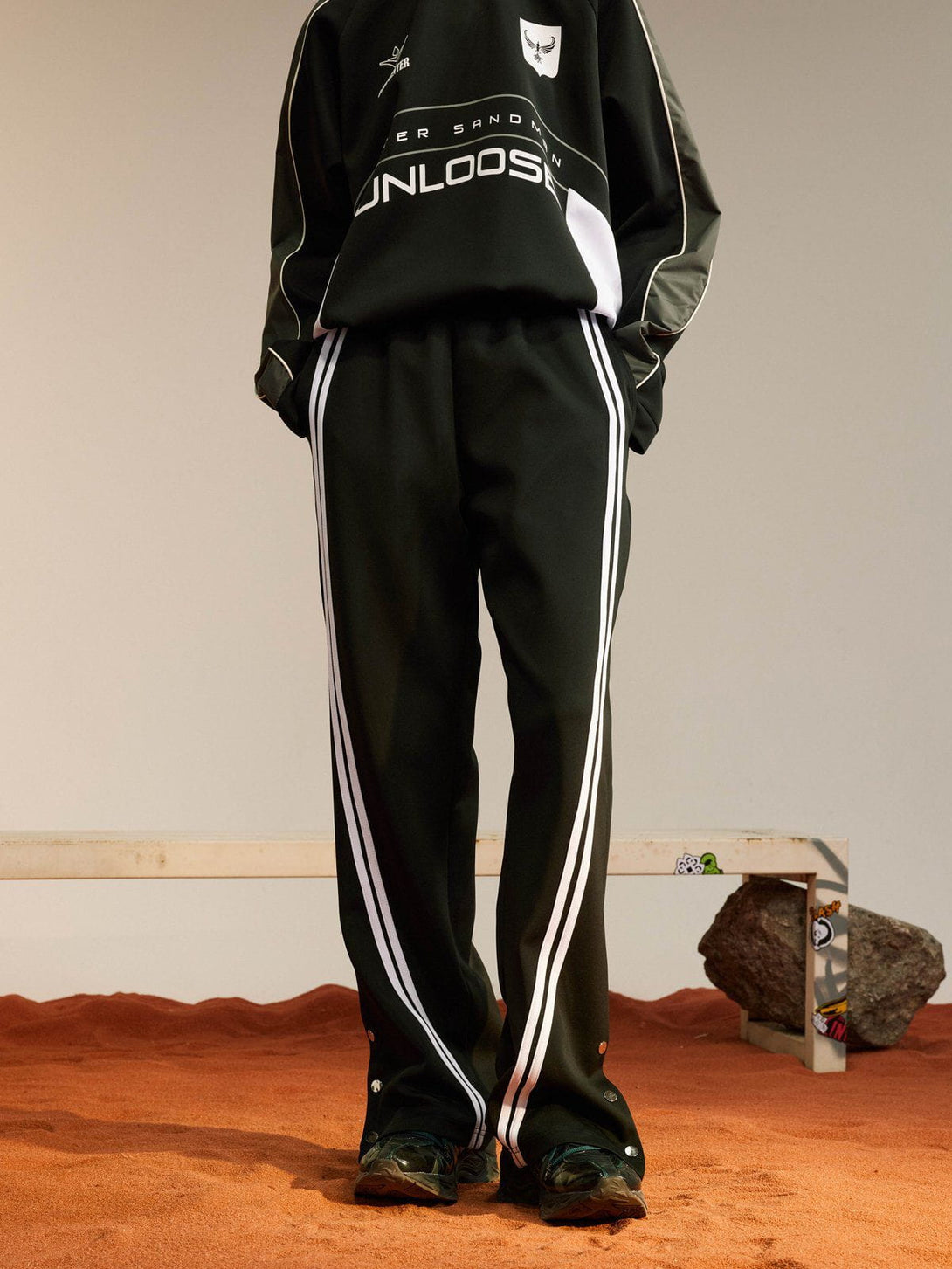 Helmiss - Pant Leg Openings Stripes Pants- Streetwear Fashion - helmiss.com