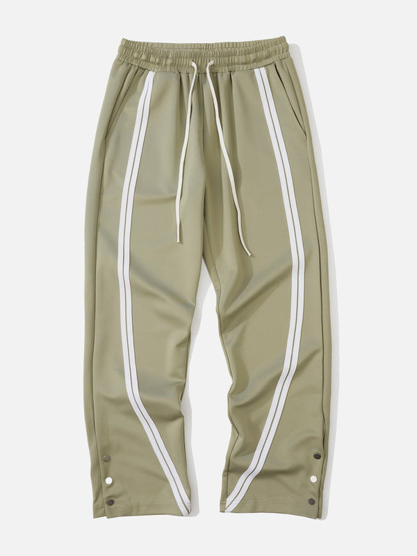 Helmiss - Pant Leg Openings Stripes Pants- Streetwear Fashion - helmiss.com