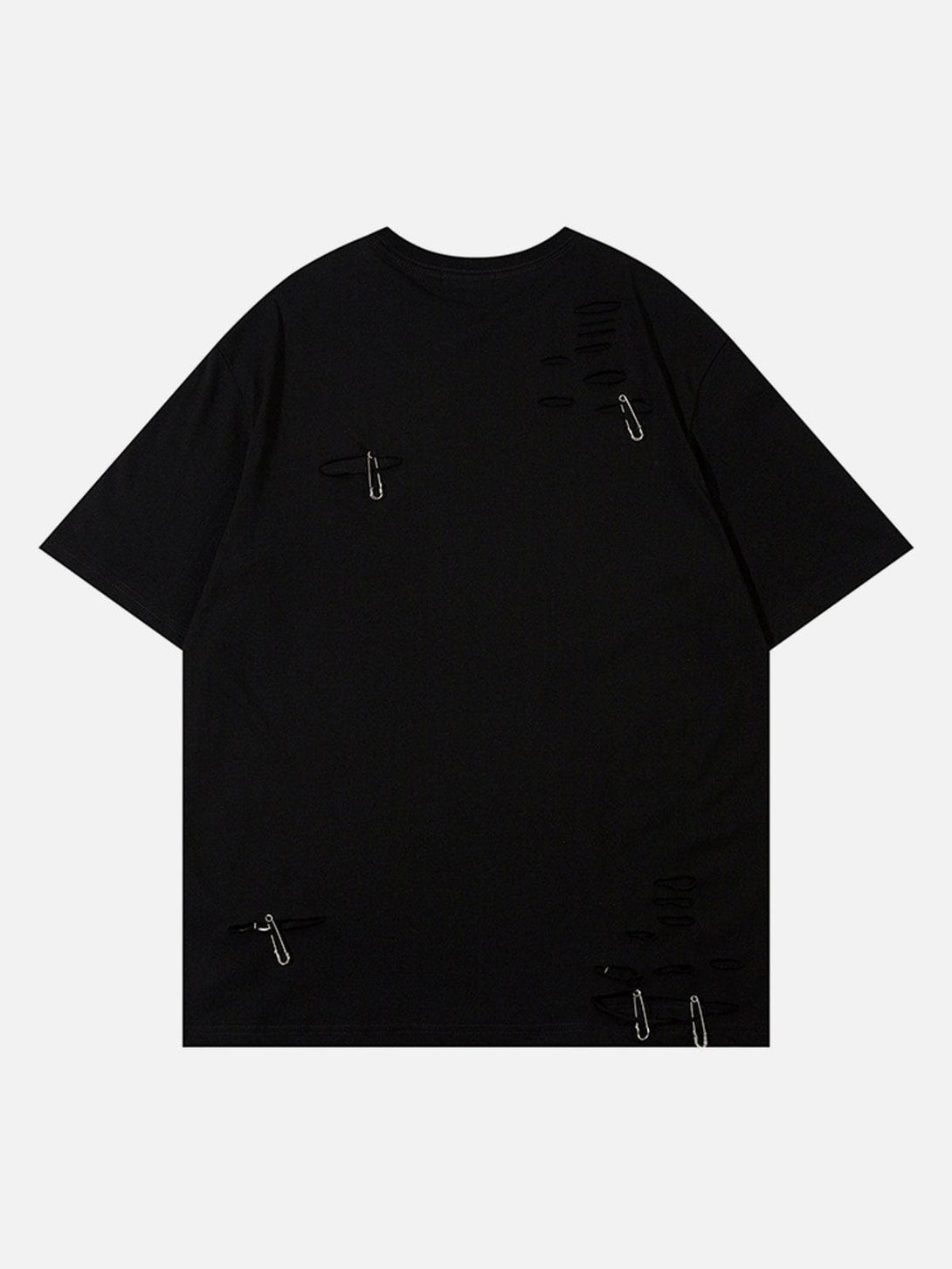 Helmiss - Paper Clip Decoration Tee- Streetwear Fashion - helmiss.com