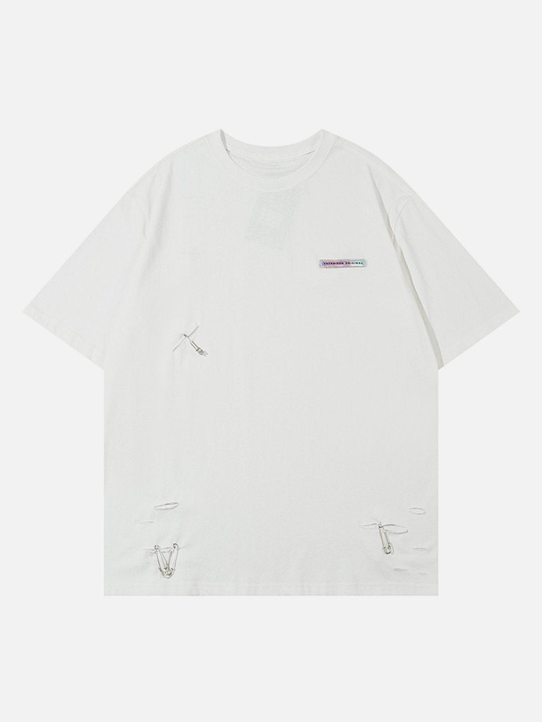 Helmiss - Paper Clip Decoration Tee- Streetwear Fashion - helmiss.com