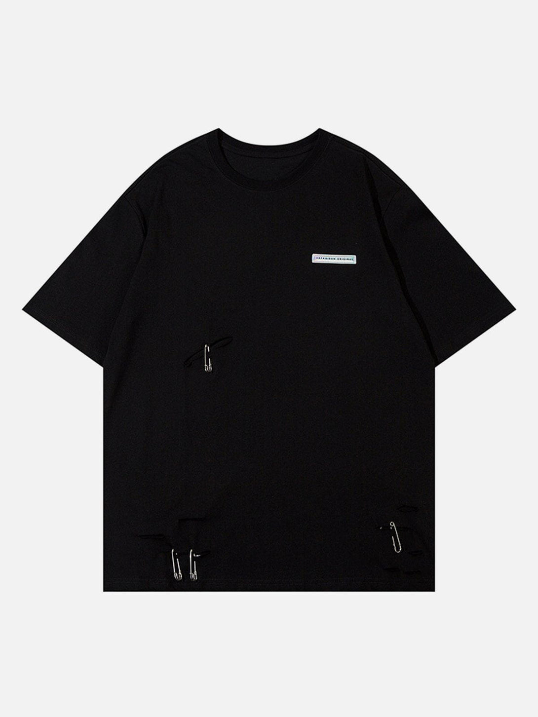 Helmiss - Paper Clip Decoration Tee- Streetwear Fashion - helmiss.com