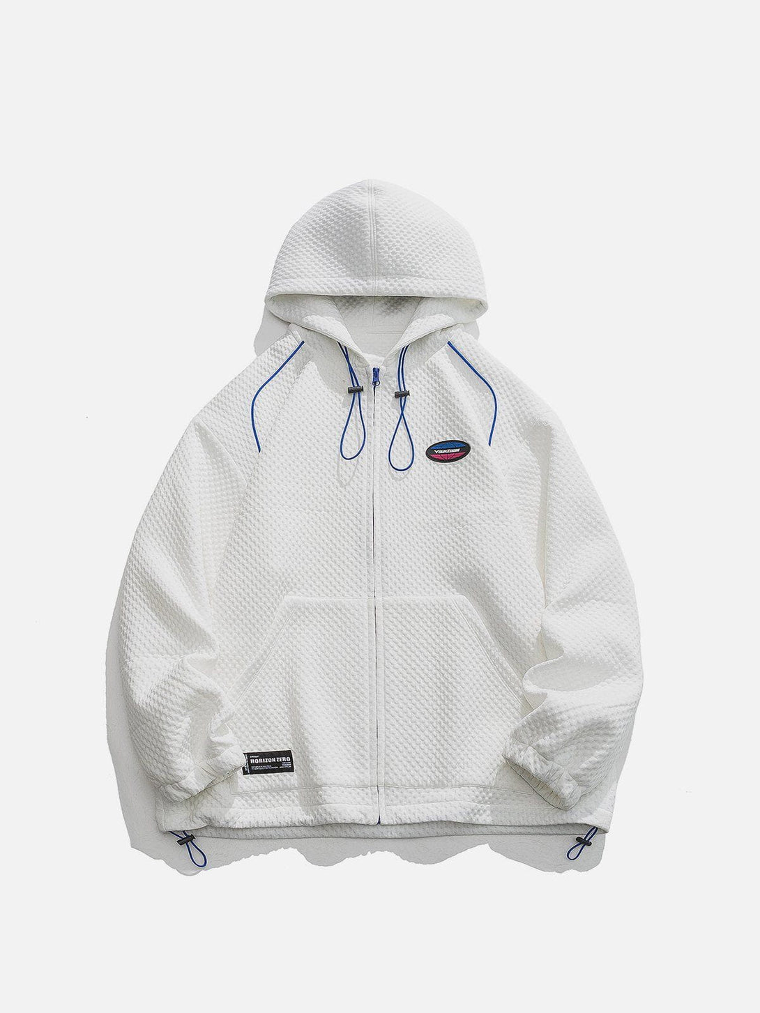 Helmiss - Patch Pocket Solid Zip Hoodie- Streetwear Fashion - helmiss.com