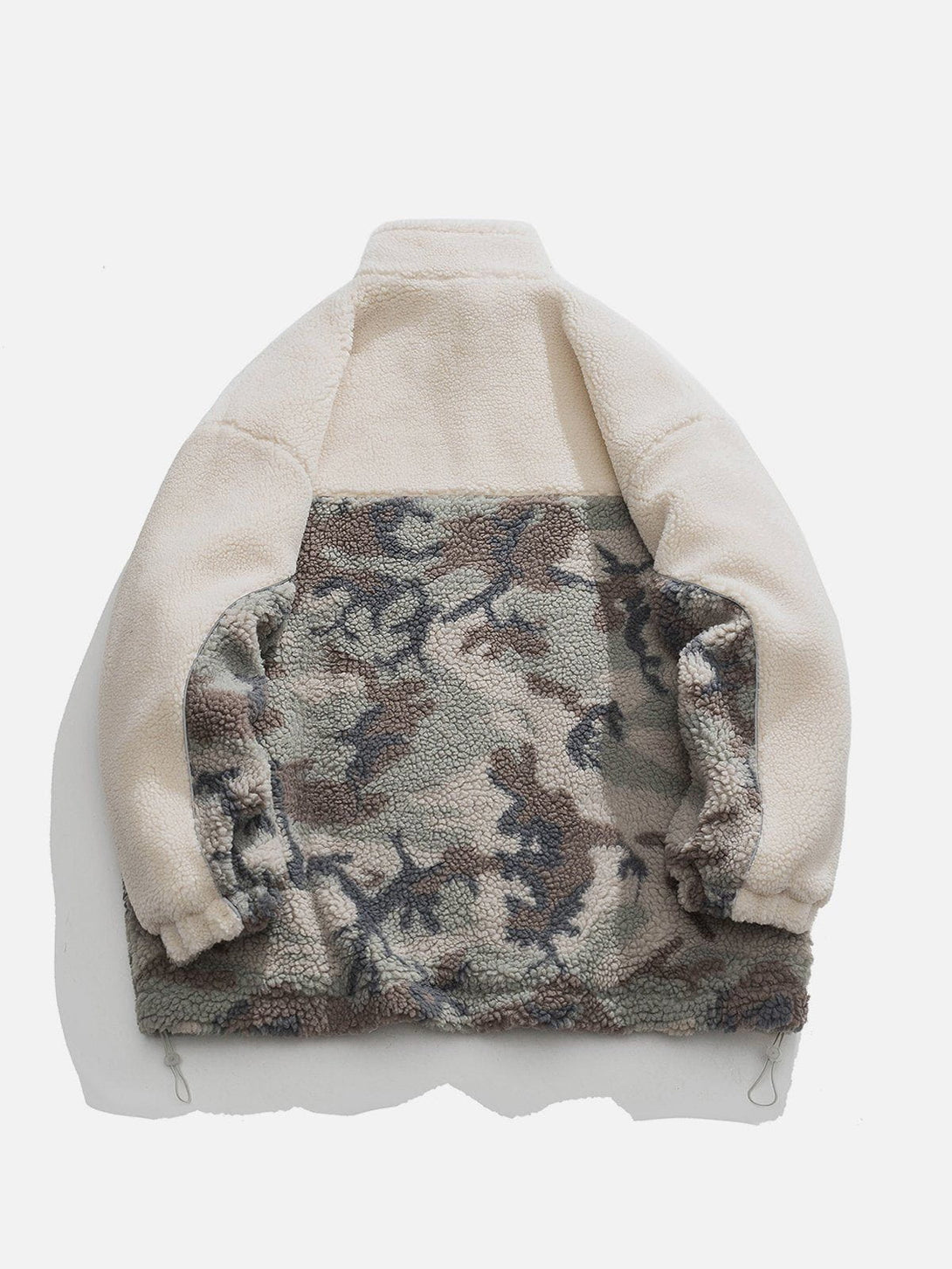 Helmiss - Patchwork Camouflage Sherpa Coat- Streetwear Fashion - helmiss.com