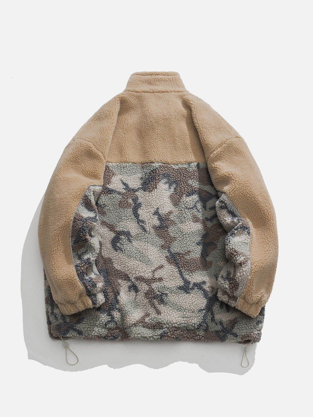 Helmiss - Patchwork Camouflage Sherpa Coat- Streetwear Fashion - helmiss.com