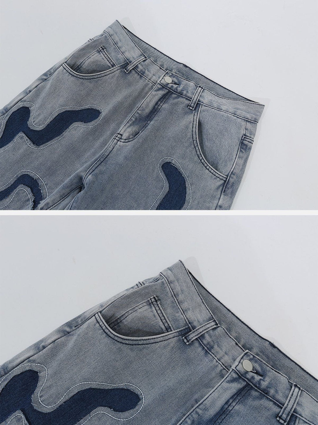 Helmiss - Patchwork Clash Jeans- Streetwear Fashion - helmiss.com