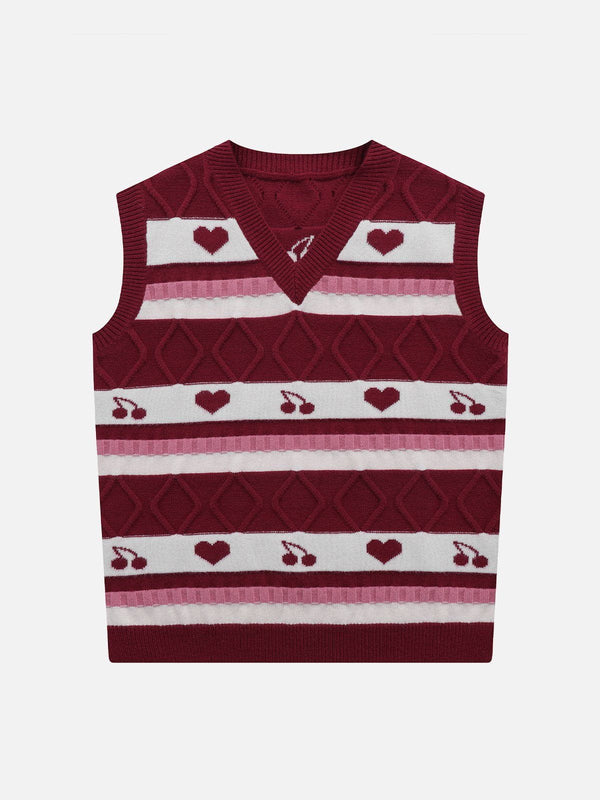 Helmiss - Patchwork Clash Sweater Vest- Streetwear Fashion - helmiss.com