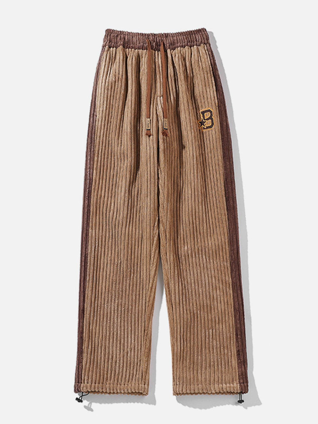 Helmiss - Patchwork Corduroy Sweatpants- Streetwear Fashion - helmiss.com