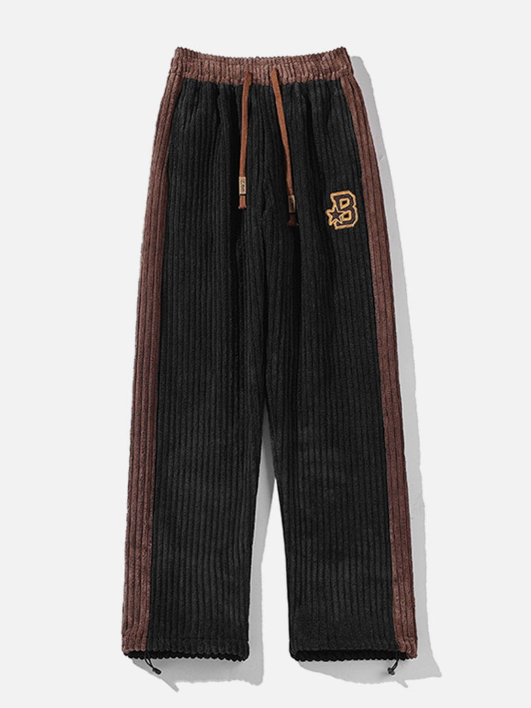 Helmiss - Patchwork Corduroy Sweatpants- Streetwear Fashion - helmiss.com