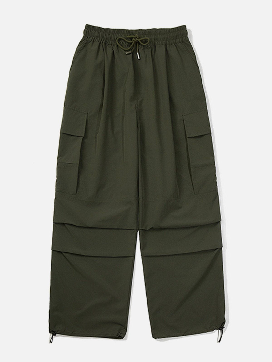 Helmiss - Patchwork Drawstring Cargo Pants- Streetwear Fashion - helmiss.com