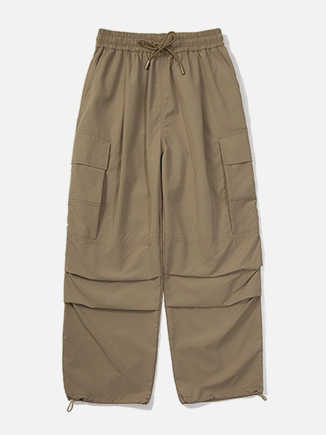 Helmiss - Patchwork Drawstring Cargo Pants- Streetwear Fashion - helmiss.com