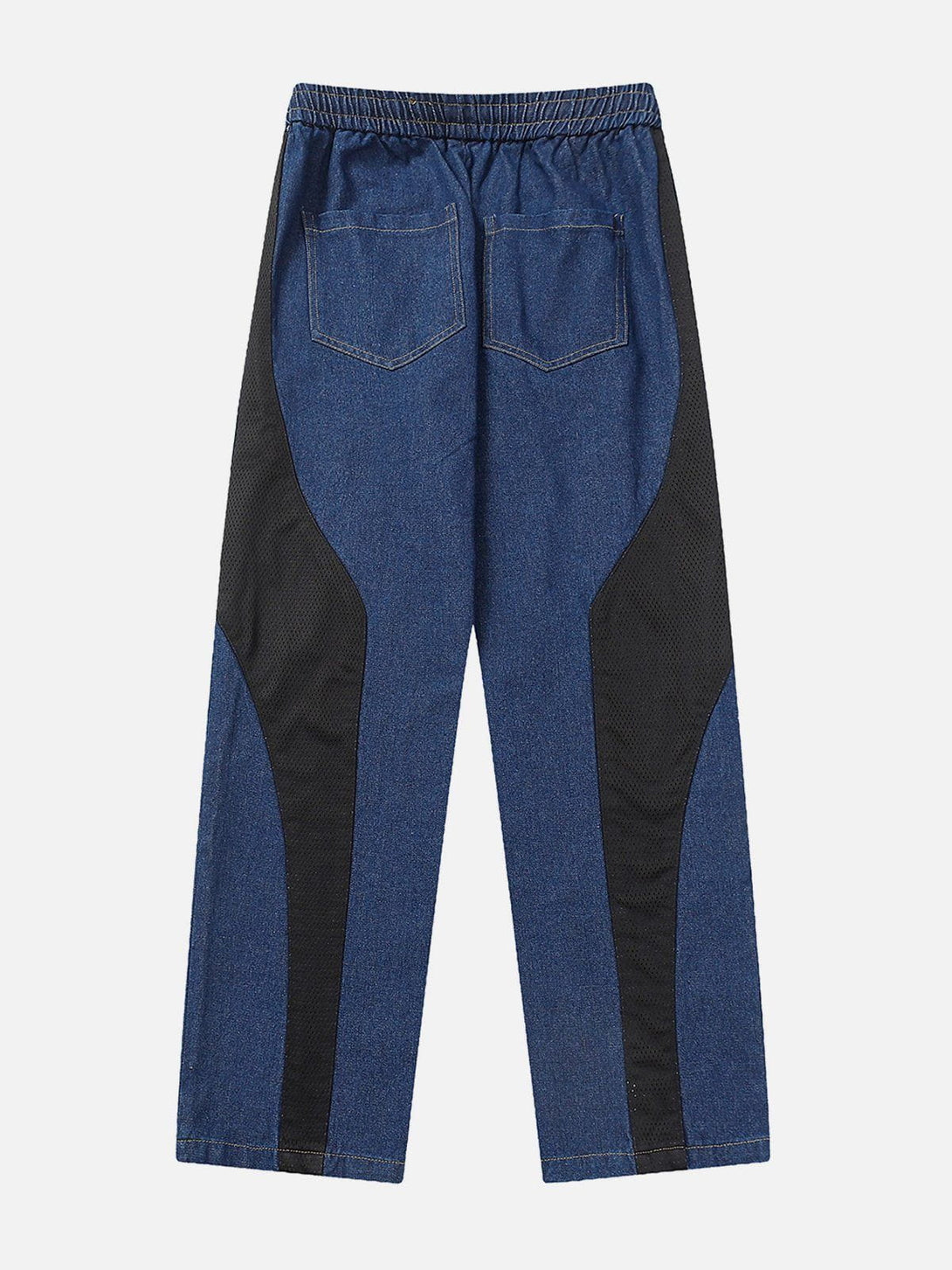 Helmiss - Patchwork Drawstring Jeans- Streetwear Fashion - helmiss.com