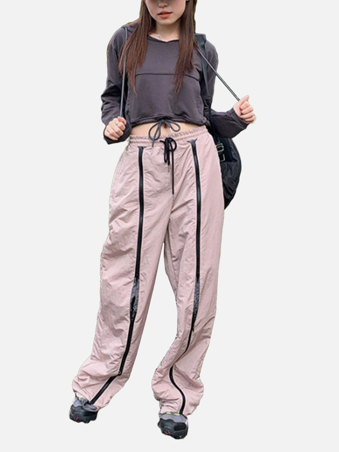 Helmiss - Patchwork Drawstring Pants- Streetwear Fashion - helmiss.com