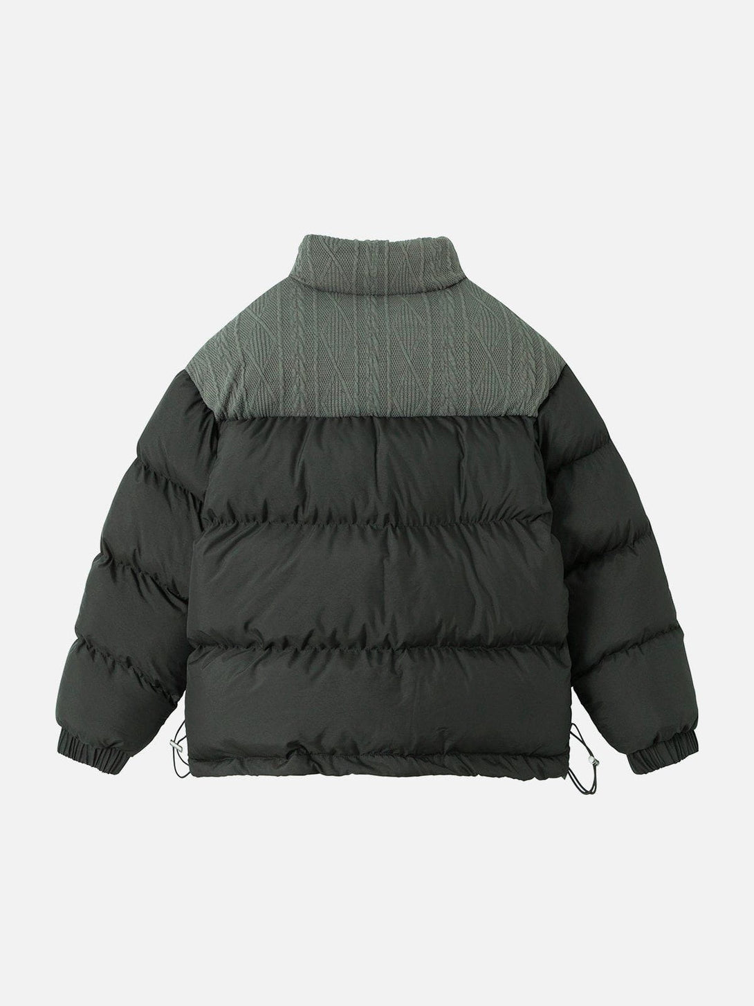 Helmiss - Patchwork Drawstring Winter Coat- Streetwear Fashion - helmiss.com