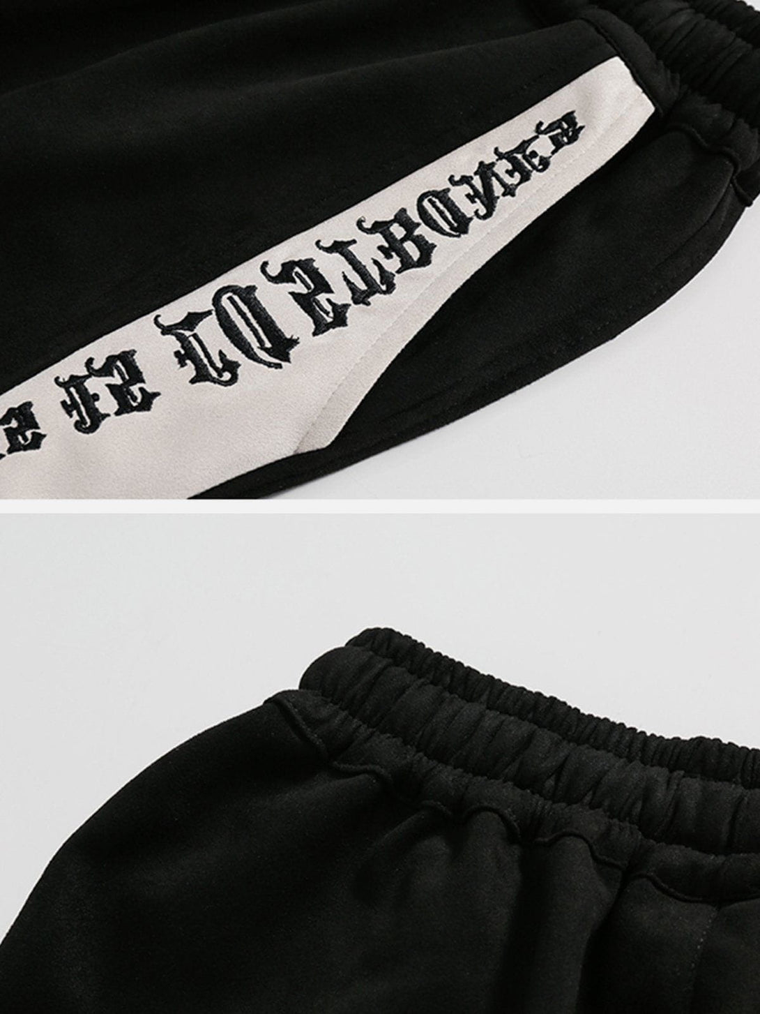 Helmiss - Patchwork Letter Drawstring Pants- Streetwear Fashion - helmiss.com