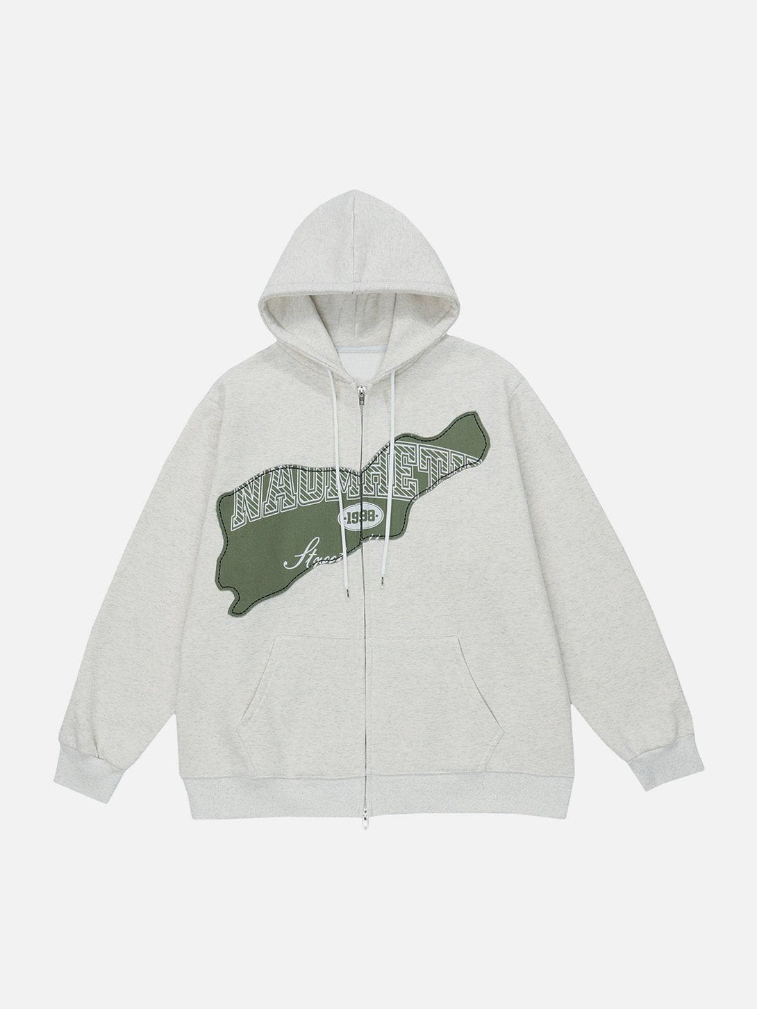 Helmiss - Patchwork Letter Print Hoodie- Streetwear Fashion - helmiss.com