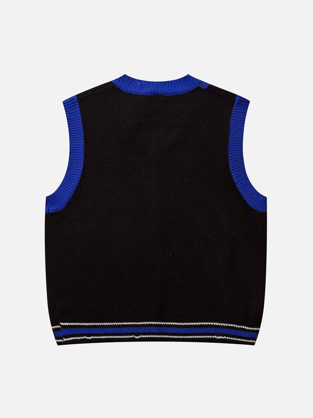 Helmiss - Patchwork Plaid Sweater Vest- Streetwear Fashion - helmiss.com