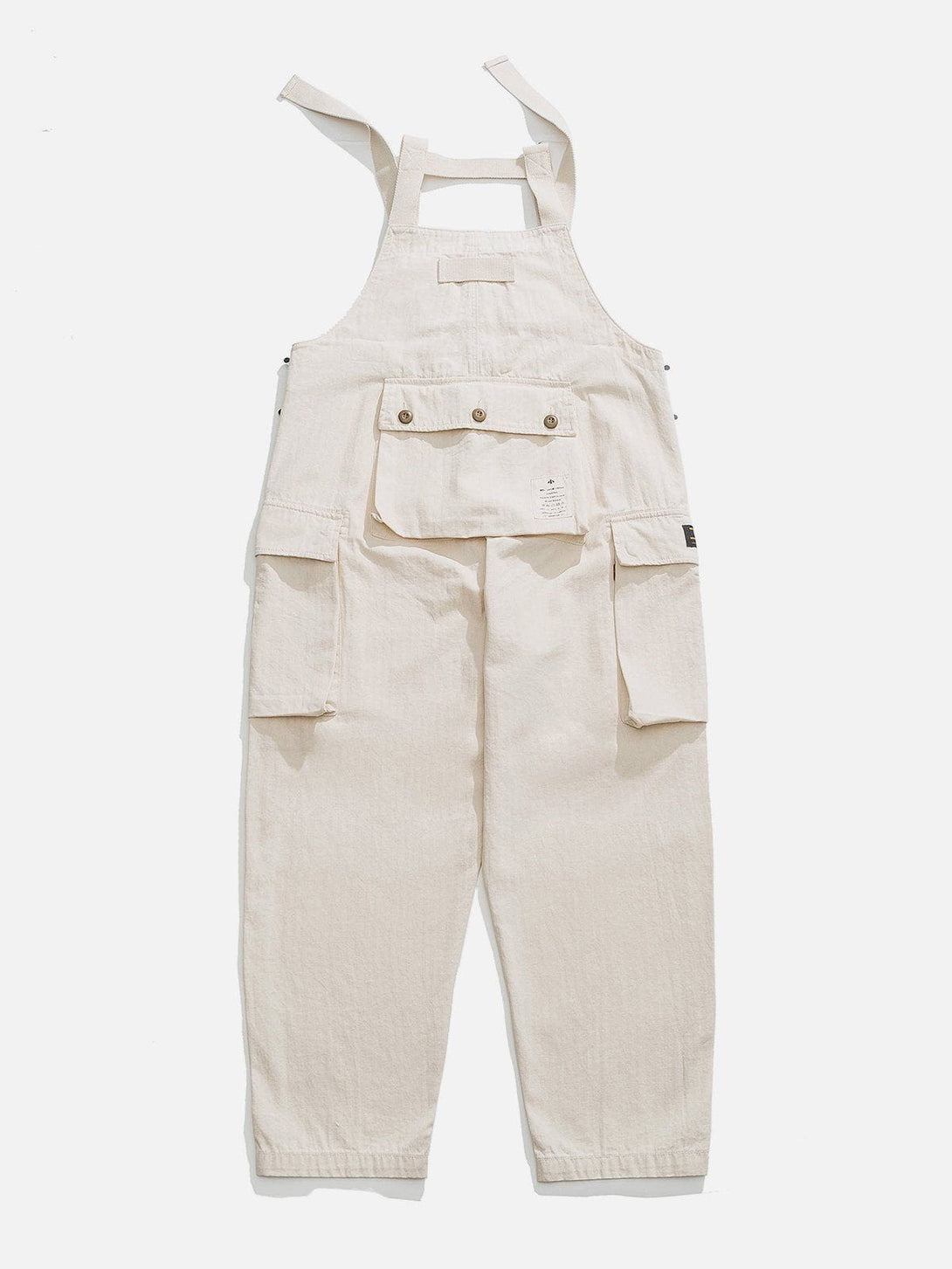 Helmiss - Patchwork Pockets Bib Pants- Streetwear Fashion - helmiss.com