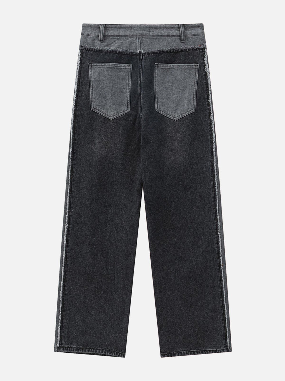 Helmiss - Patchwork Raw Edges Jeans- Streetwear Fashion - helmiss.com