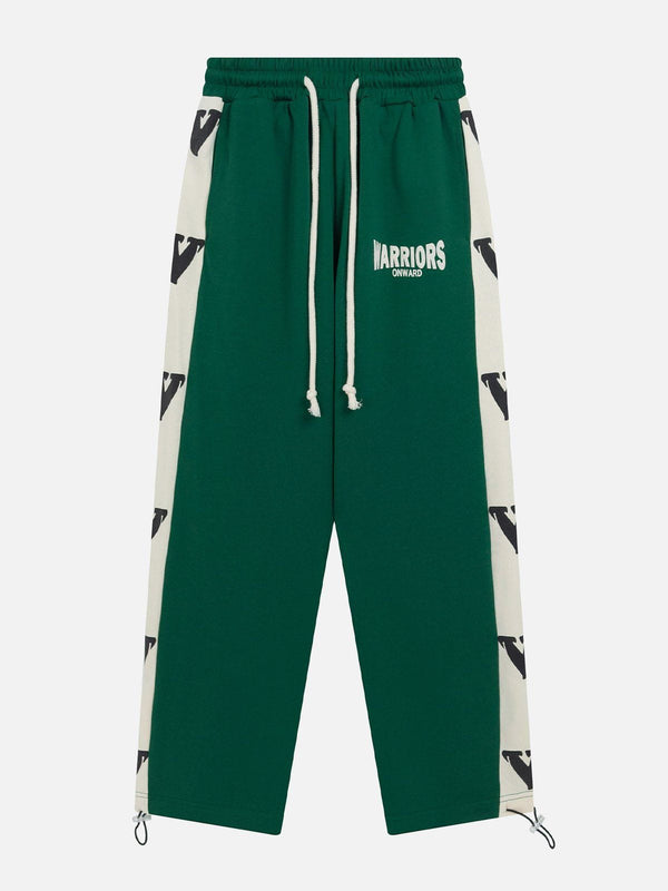 Helmiss - Patchwork Side Print Sweatpants- Streetwear Fashion - helmiss.com