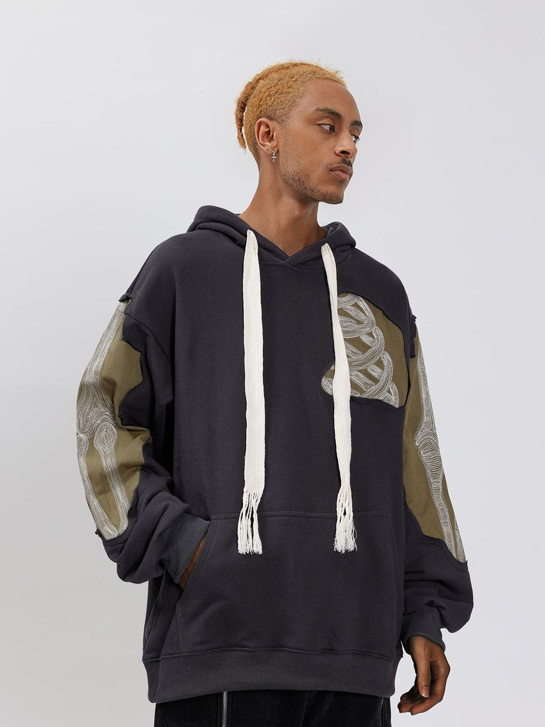 Helmiss - Patchwork Skeleton Hoodie- Streetwear Fashion - helmiss.com