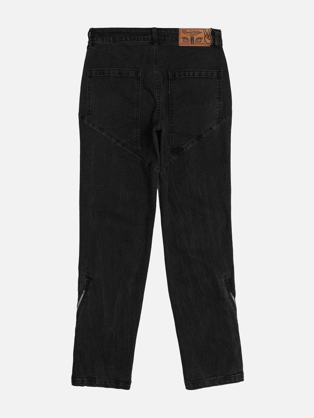 Helmiss - Patchwork Split Jeans- Streetwear Fashion - helmiss.com