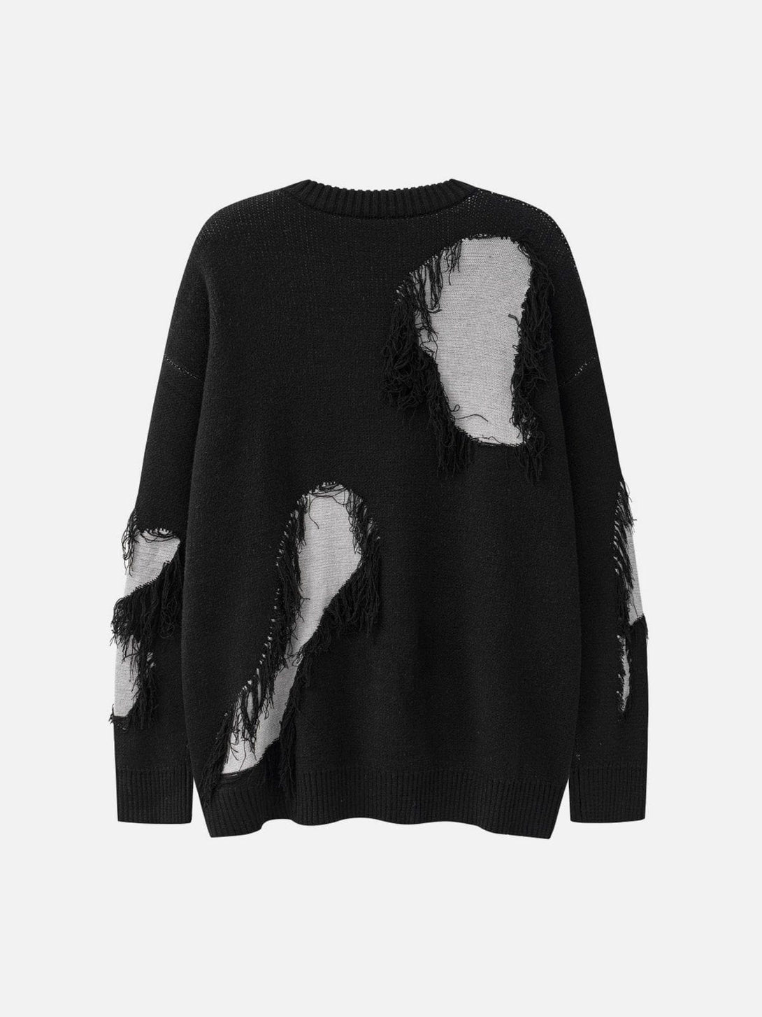 Helmiss - Patchwork Tassel Sweater- Streetwear Fashion - helmiss.com