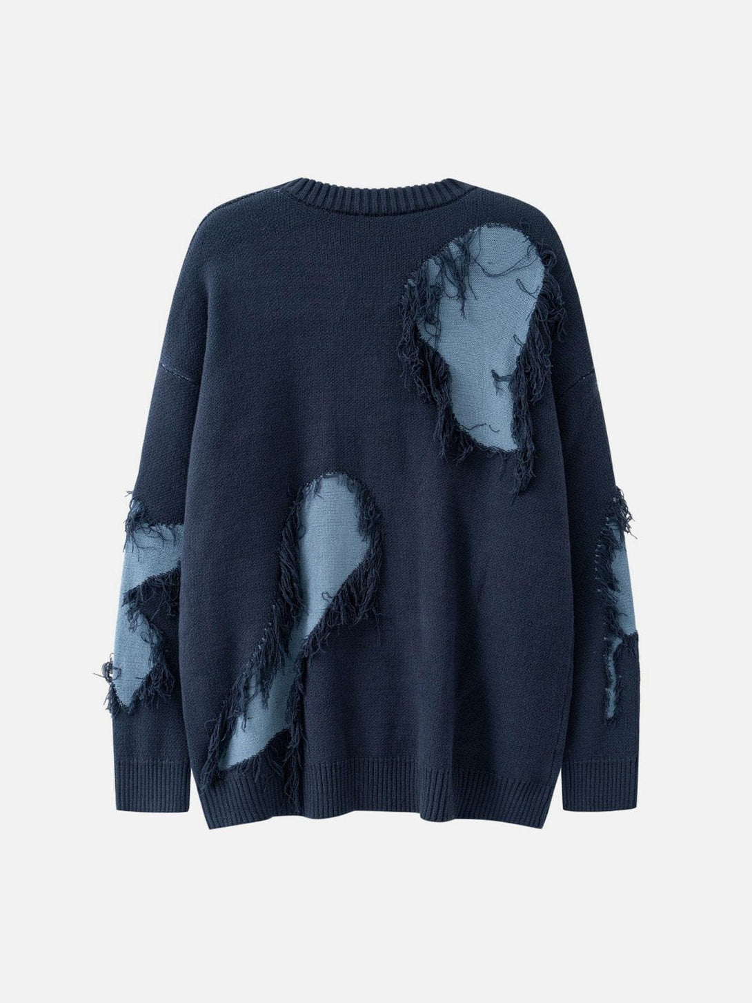 Helmiss - Patchwork Tassel Sweater- Streetwear Fashion - helmiss.com