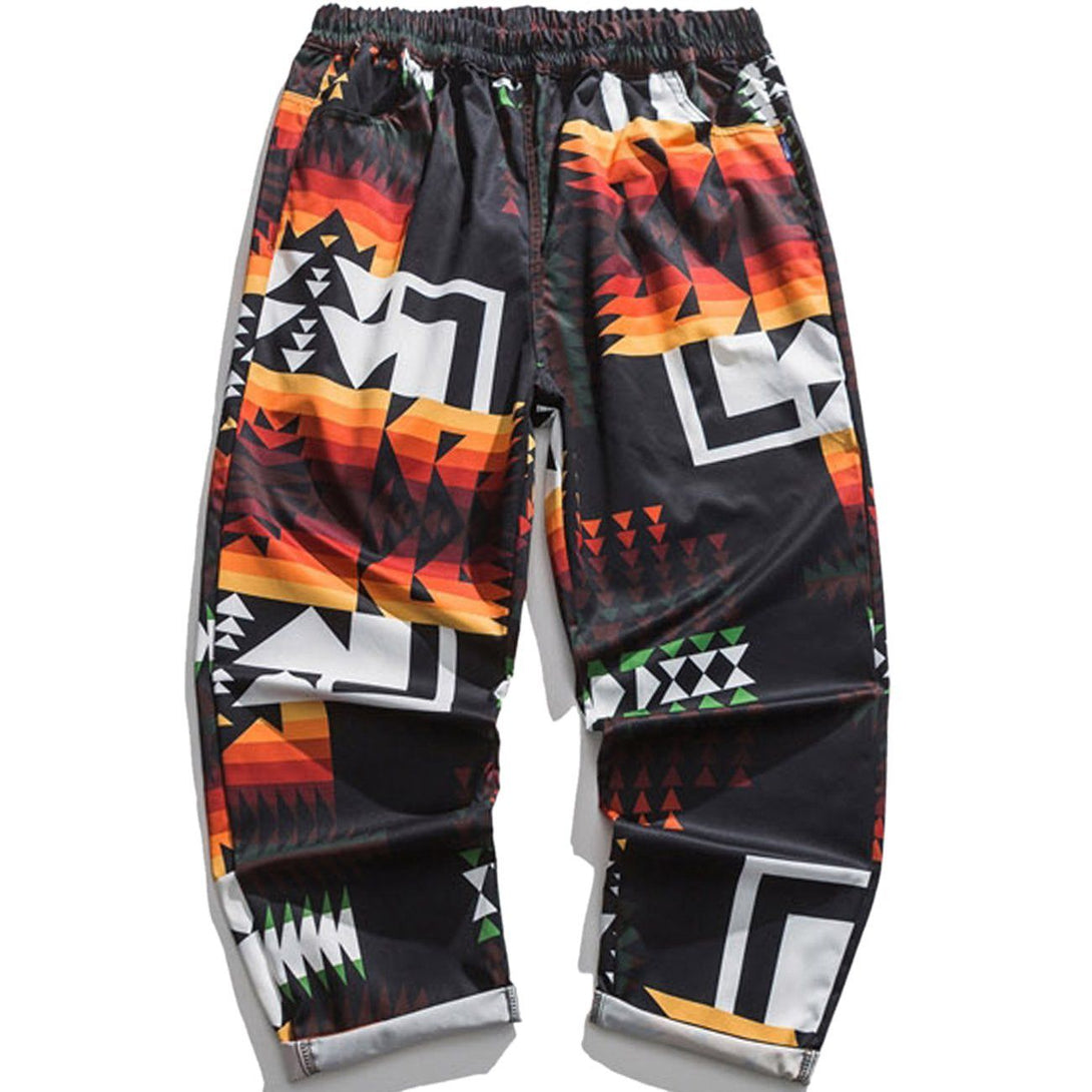 Helmiss - Pattern Full Print Pants- Streetwear Fashion - helmiss.com