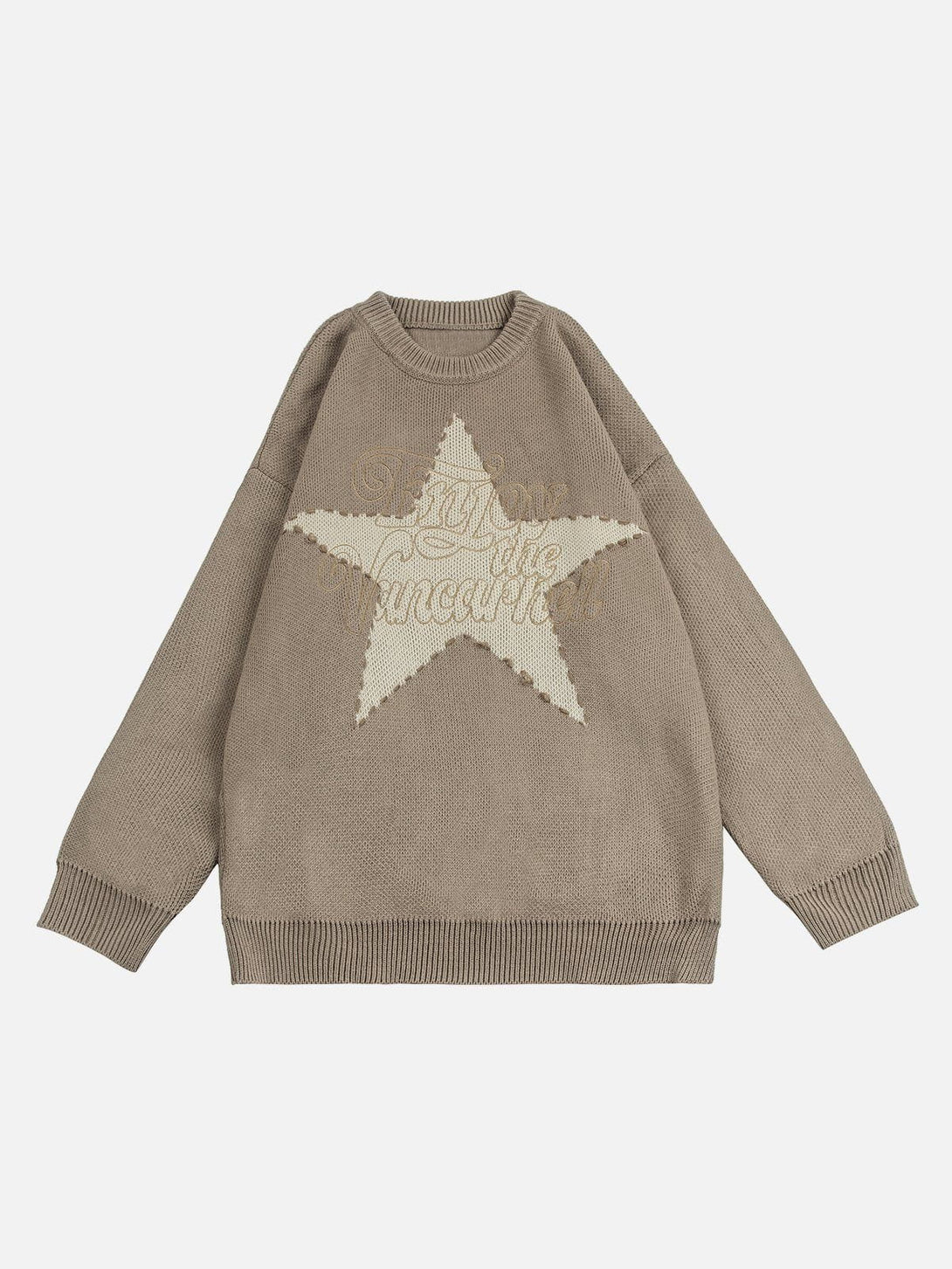 Helmiss - Pentagram Patchwork Sweater- Streetwear Fashion - helmiss.com