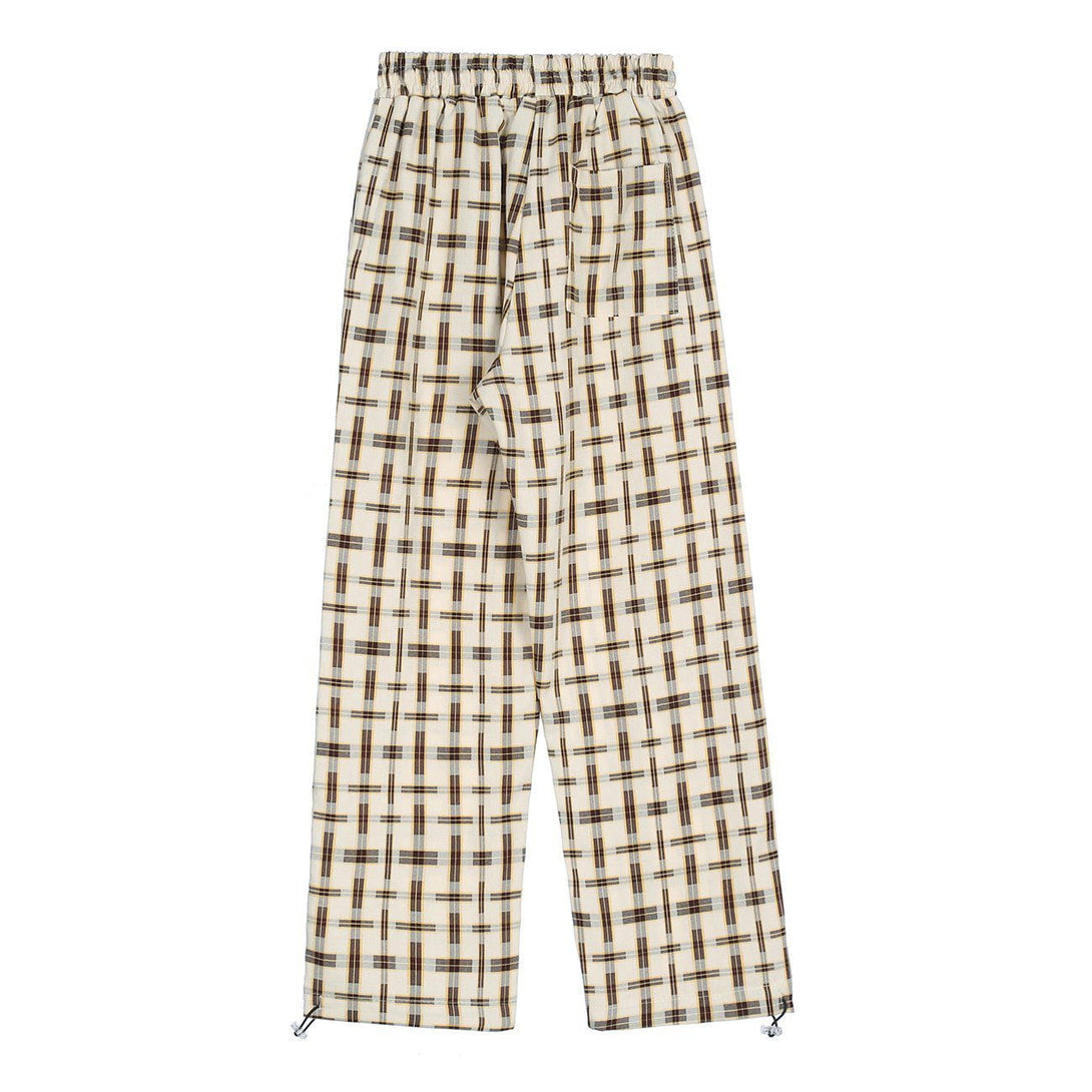 Helmiss - Plaid Drawstring Pants- Streetwear Fashion - helmiss.com