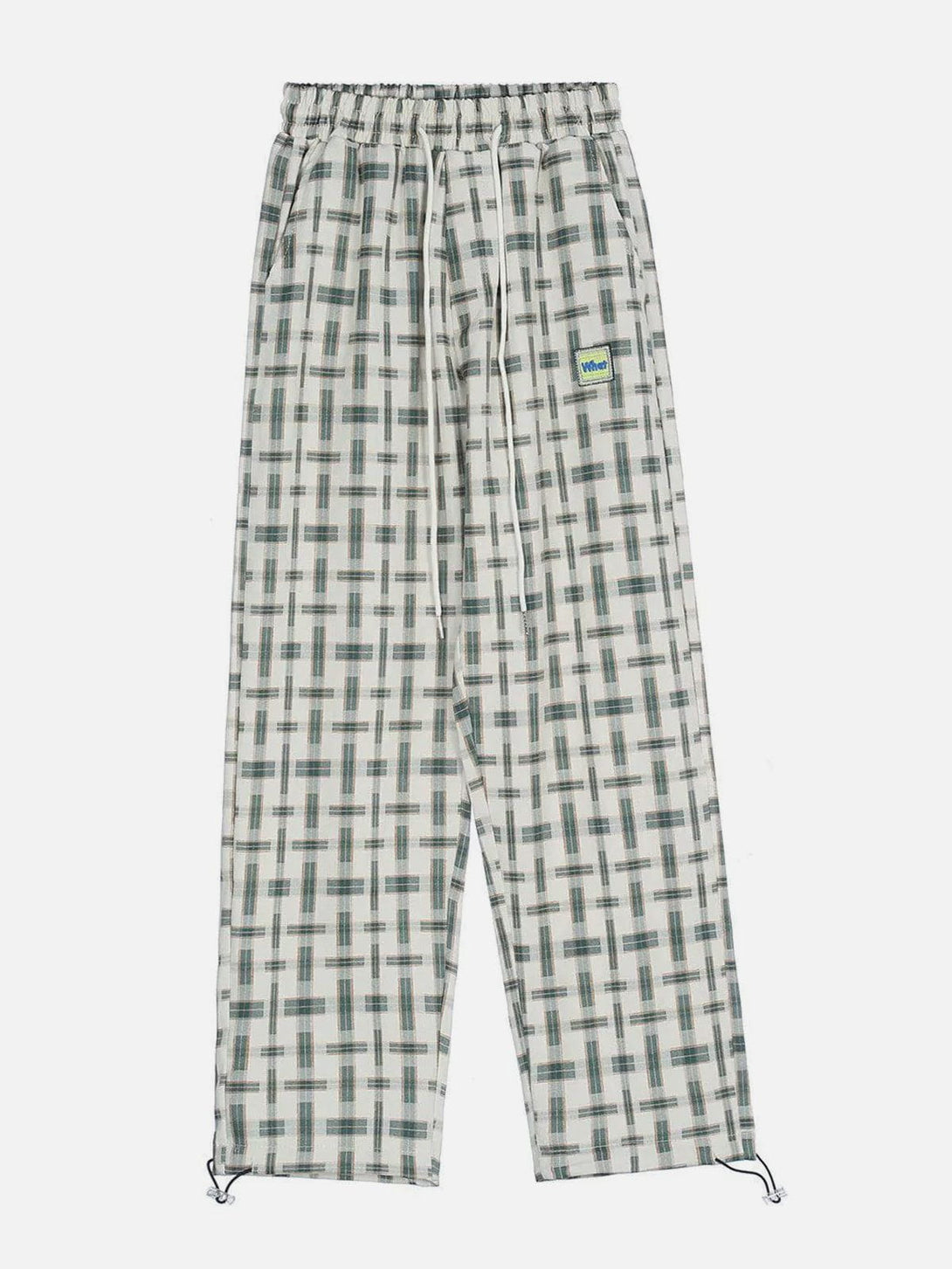 Helmiss - Plaid Drawstring Pants- Streetwear Fashion - helmiss.com