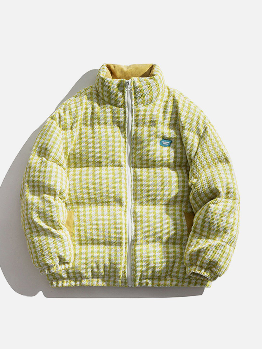 Helmiss - Plaid Labeling Winter Coat- Streetwear Fashion - helmiss.com