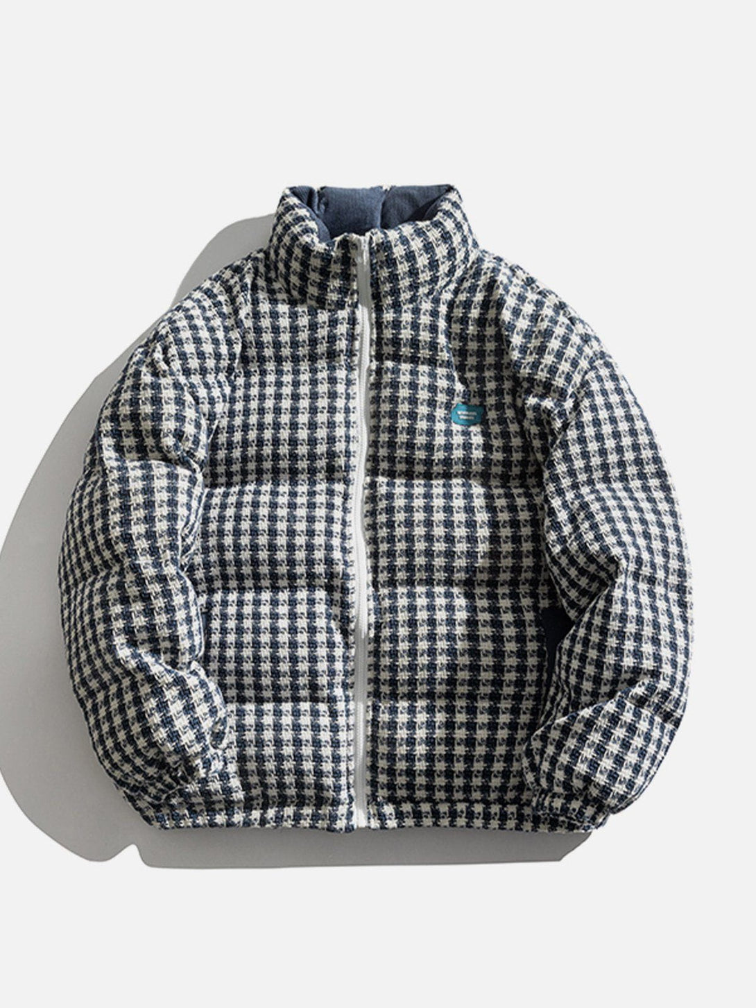 Helmiss - Plaid Labeling Winter Coat- Streetwear Fashion - helmiss.com