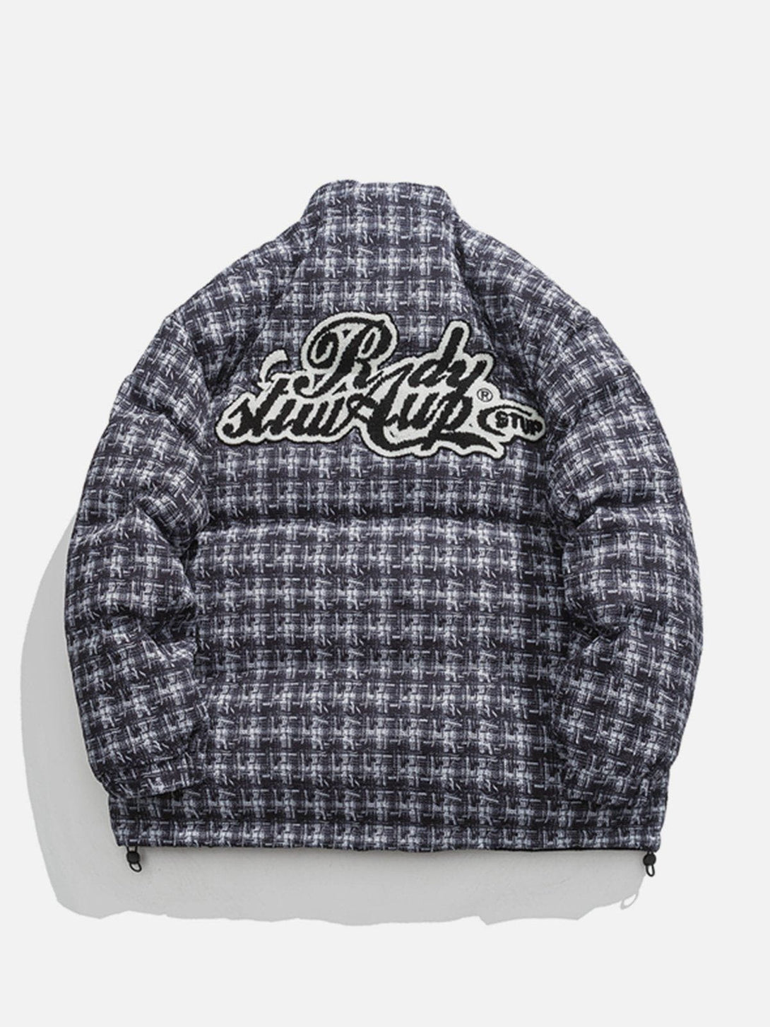 Helmiss - Plaid Patchwork Winter Coat- Streetwear Fashion - helmiss.com