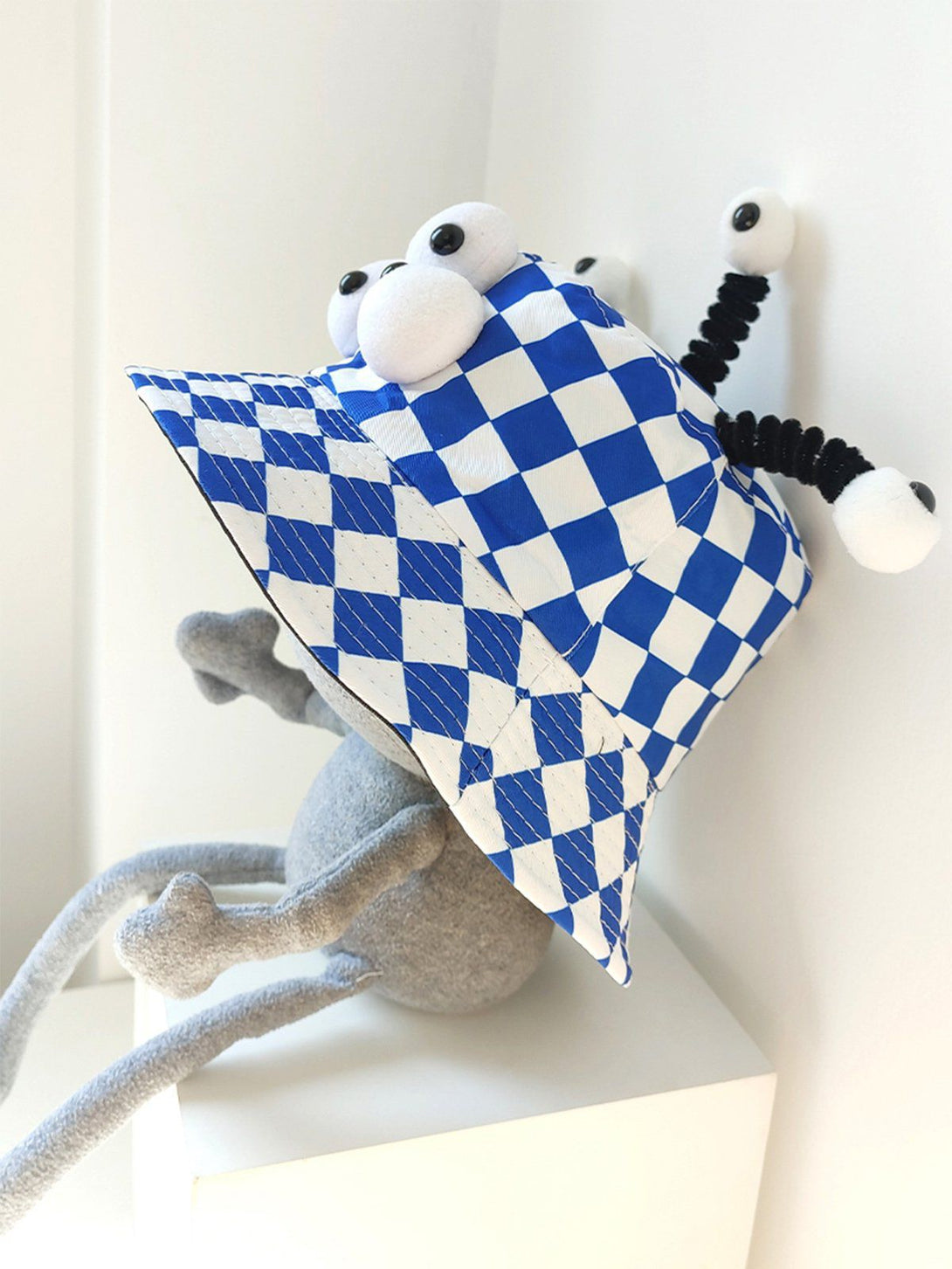 Helmiss - Plaid Three Eyes Cartoon Hat- Streetwear Fashion - helmiss.com