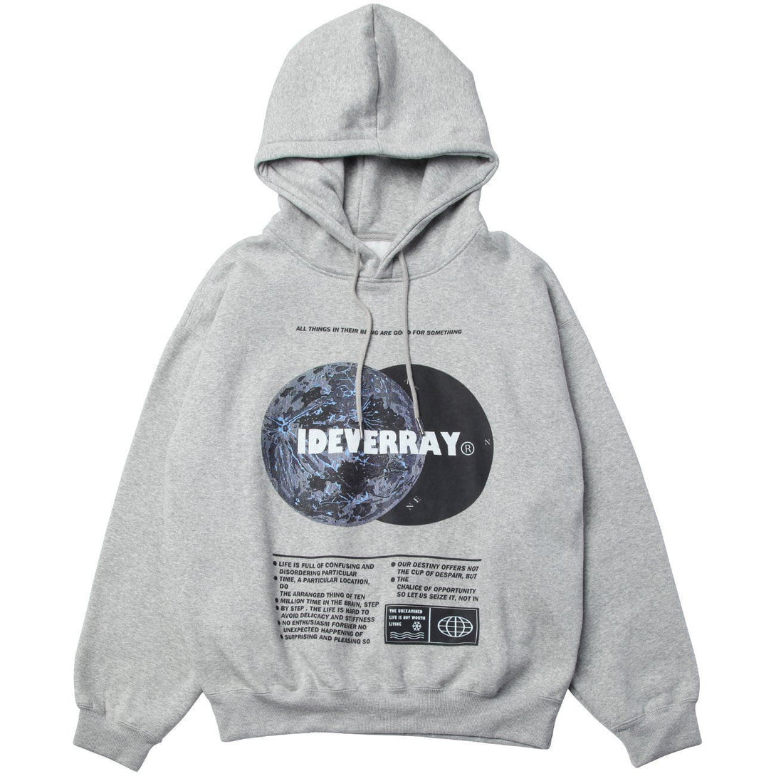 Helmiss - Planet Letter Print Hoodie- Streetwear Fashion - helmiss.com