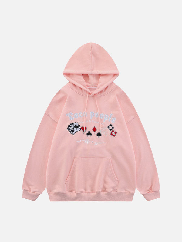 Helmiss - Playing Cards Embroidered Hoodie- Streetwear Fashion - helmiss.com