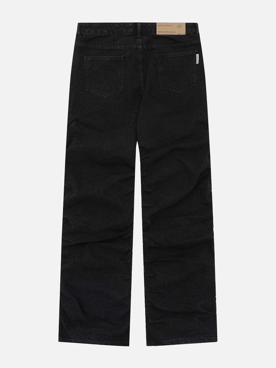 Helmiss - Pleated Laminated Design Jeans- Streetwear Fashion - helmiss.com