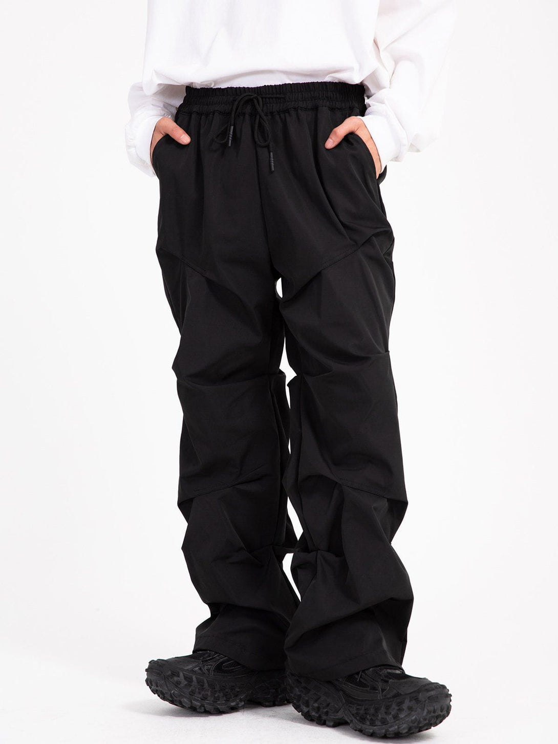 Helmiss - Pleated Layered Pants- Streetwear Fashion - helmiss.com