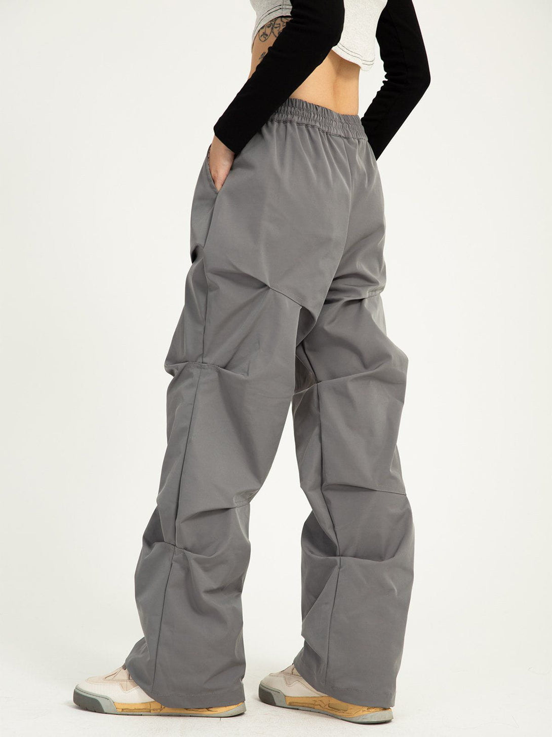 Helmiss - Pleated Layered Pants- Streetwear Fashion - helmiss.com