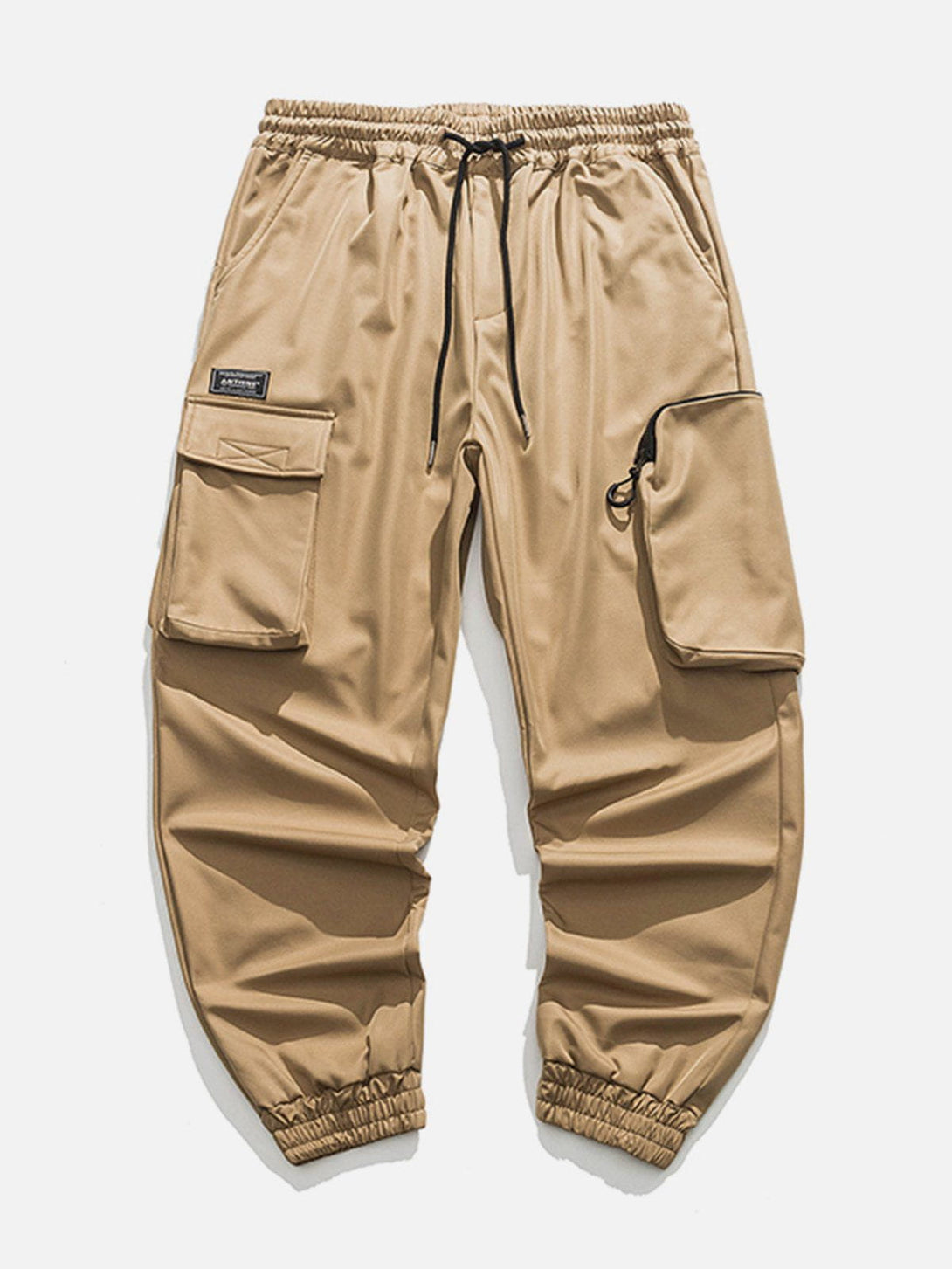 Helmiss - Pocket Letter Print Cargo Pants- Streetwear Fashion - helmiss.com