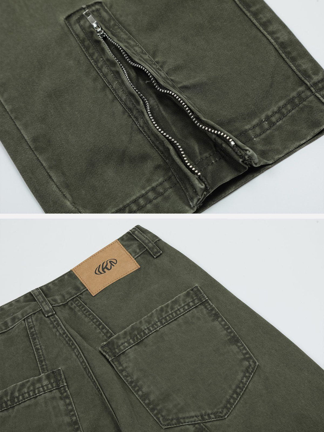 Helmiss - Pocket Patchwork Cargo Pants- Streetwear Fashion - helmiss.com