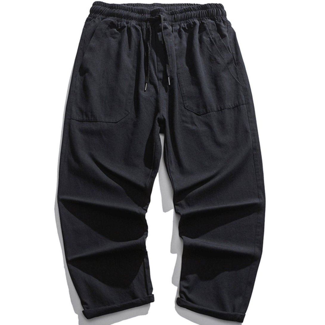 Helmiss - Pocket Solid Pants- Streetwear Fashion - helmiss.com