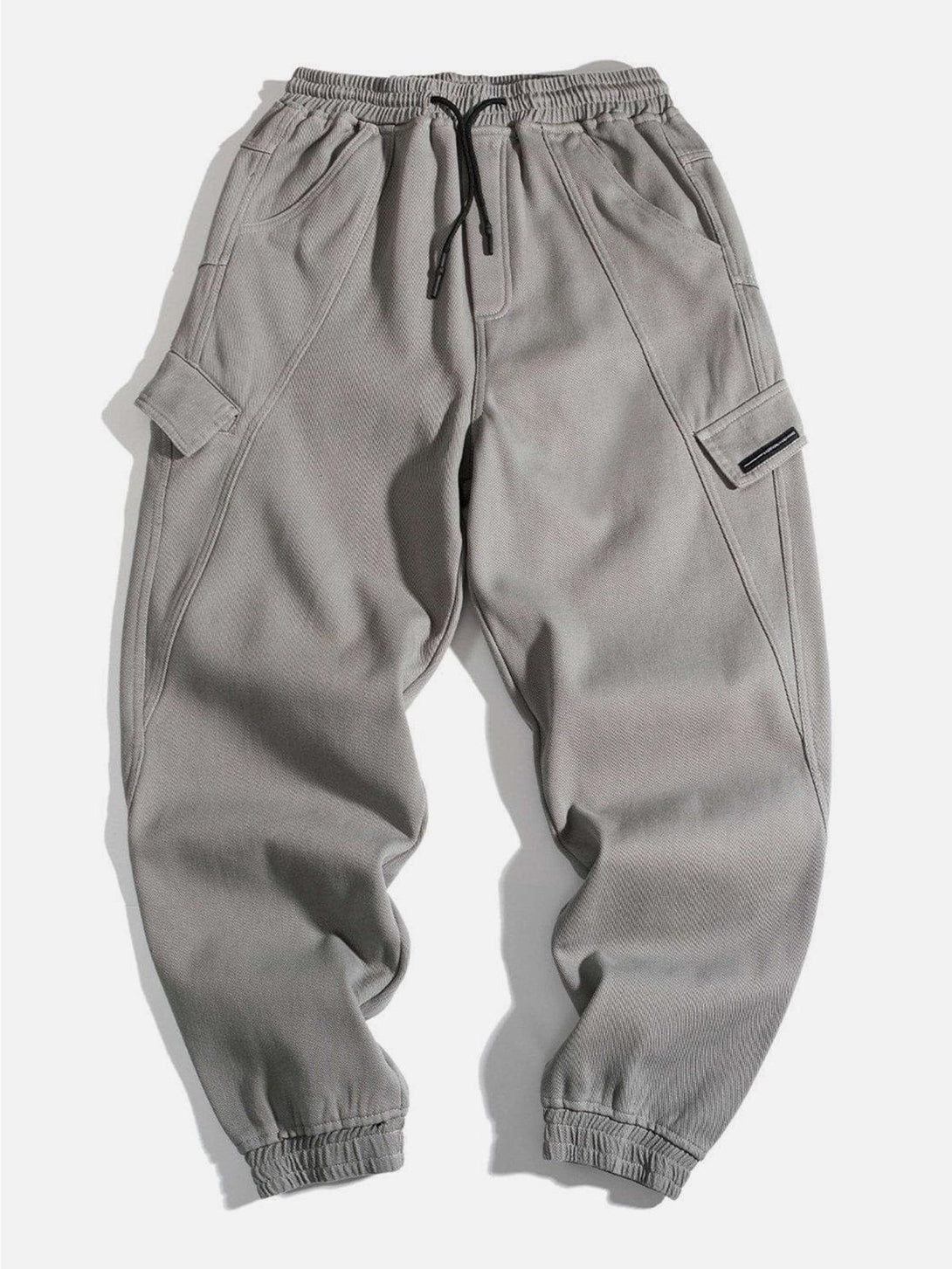 Helmiss - Pocket Solid Pants- Streetwear Fashion - helmiss.com