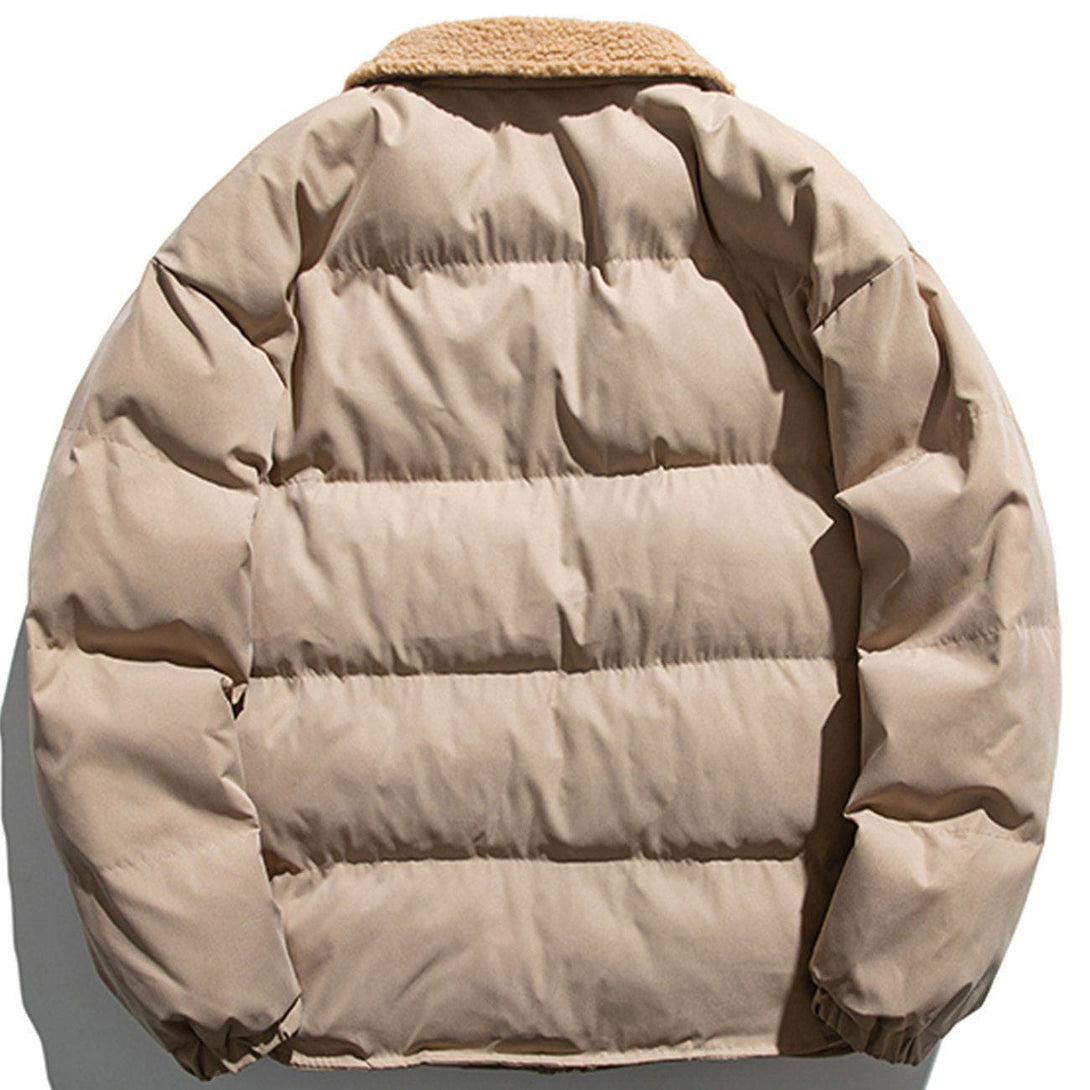 Helmiss - Pocket Solid Winter Coat- Streetwear Fashion - helmiss.com