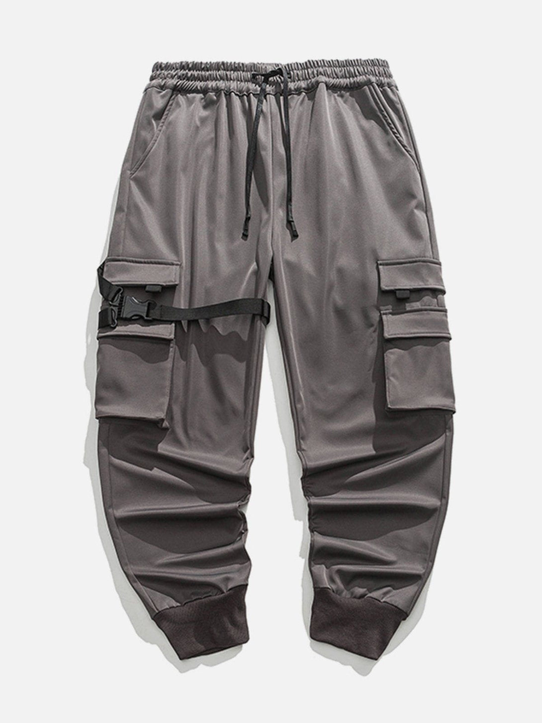 Helmiss - Pocket Woven Ribbon Cargo Pants- Streetwear Fashion - helmiss.com