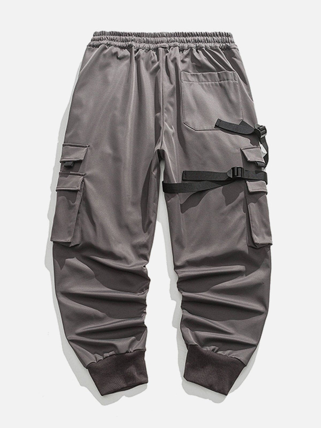 Helmiss - Pocket Woven Ribbon Cargo Pants- Streetwear Fashion - helmiss.com