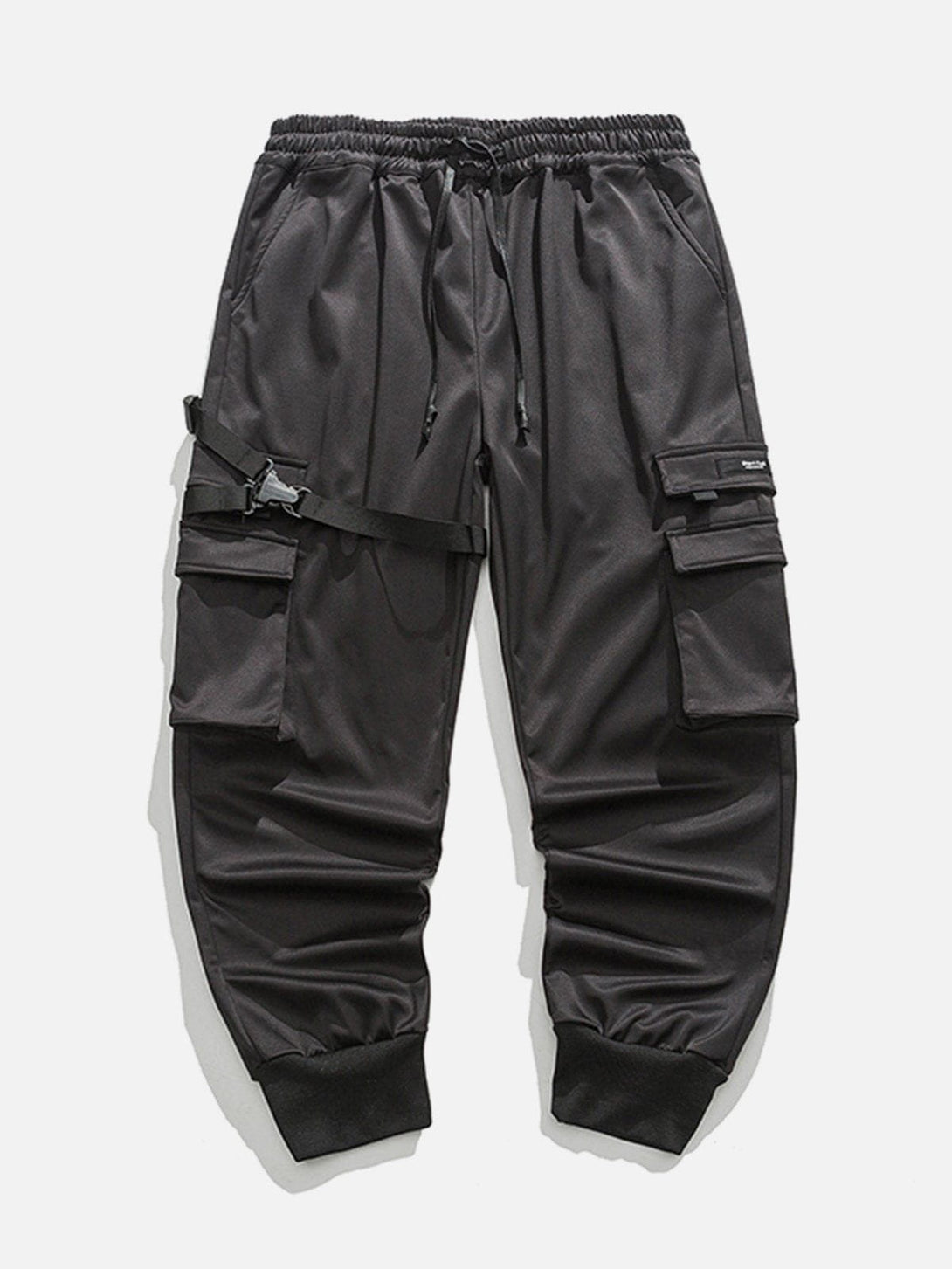 Helmiss - Pocket Woven Ribbon Cargo Pants- Streetwear Fashion - helmiss.com