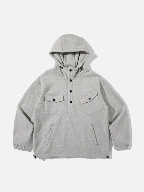 Helmiss - Pockets With Flap Hoodie- Streetwear Fashion - helmiss.com